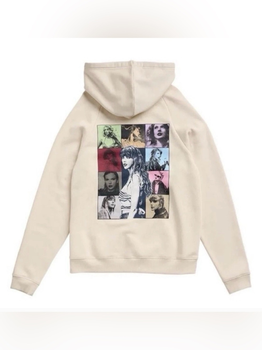 🎤 Taylor Swift The Eras Tour Exclusive Beige Cream Hoodie Size M Worn 1 Time 🎤